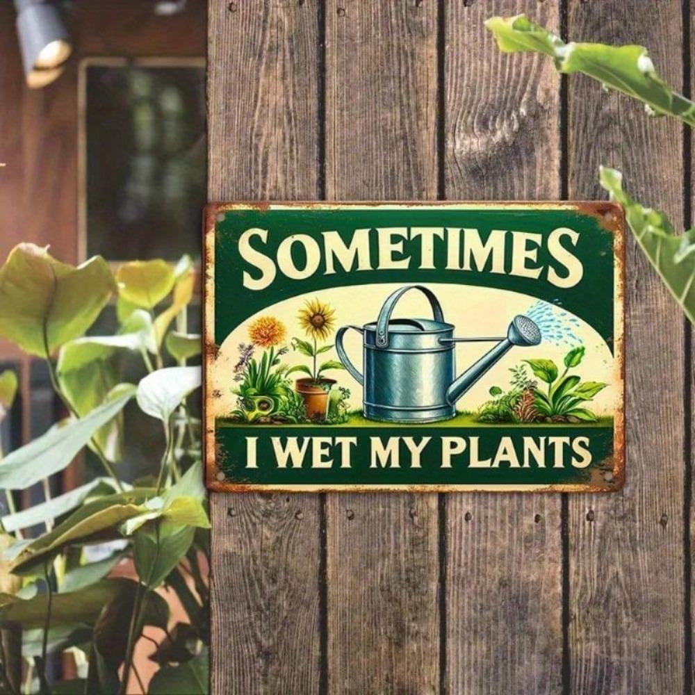 Vintage Metal Sign Garden Wall Decor Weather Resistant Yard Art Home