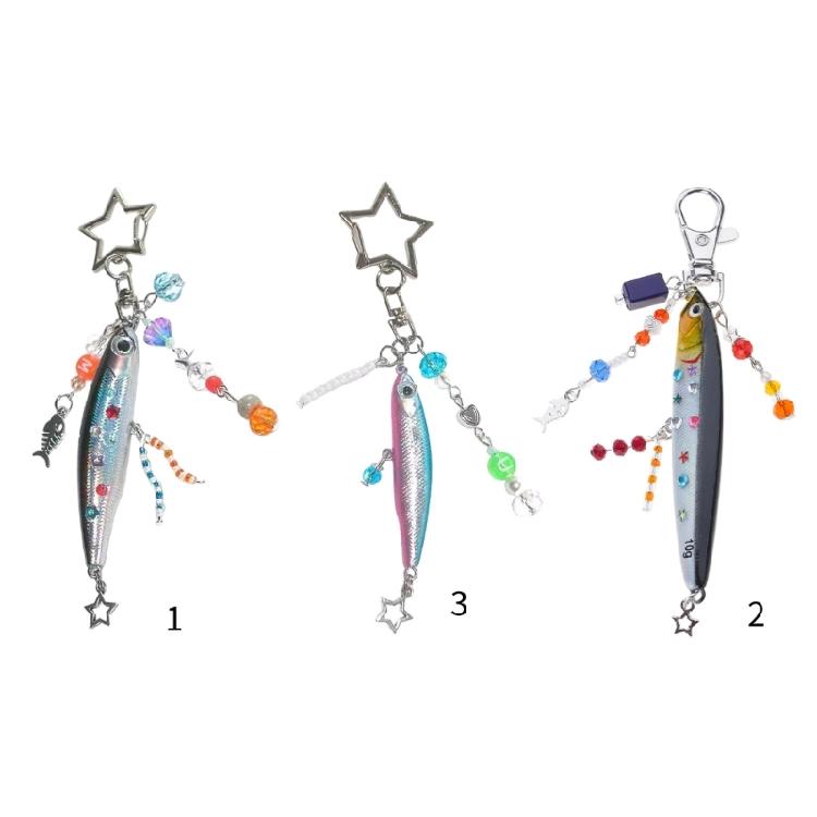 Fish Hanging Charm Multifuntional Fashion Ornament Party Key Jewelry Acrylic Texture Great for Friend and Fashion Lover