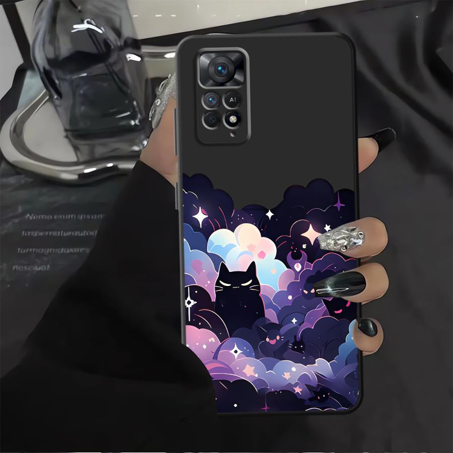Phone Cover Case for Xiaomi Redmi Note 14 11S 14C A1 A2 A3 12 11 Pro 13 Pro Plus 9 8 7 12C 13C A4 A5 K40 K80 10 12S Black Cat