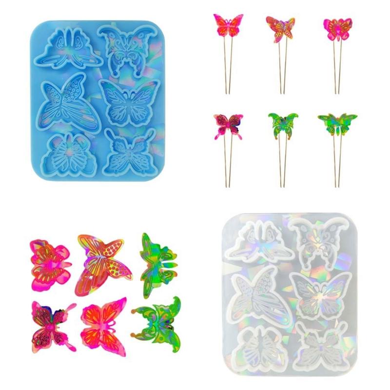 Holographic- Hairpin Silicone Mold Headdress Hair Pin Decor Casting Mold Headwear Mold DIY Craft Jewelry Making Supplies