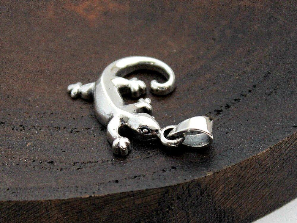 [World Accessories Carmelo] Polynesia Hawaii Maori Lizard Tribe Pendant Top Sterling Silver 925