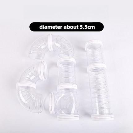 

U-shaped Modified External Tunnel Hamster DIY External Pipe Golden Bear Pipe Set Tubes Hamster Cage Sports Tunnel Animal Toy белый