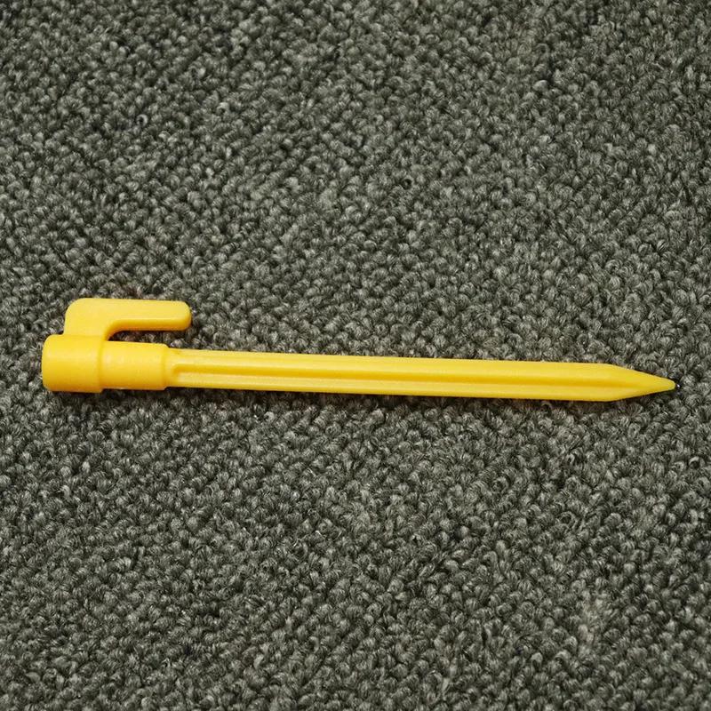 4pcs Plastic Camping Tent Stakes Beach Mats Nails Windproof Parachute Cord Pegs Outdoor Camping Tend Nail Accessories