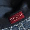 Pristine GUCCI hat GG Jacquard Lamb Leather Denim Bucket Hat Women L 816543 Used