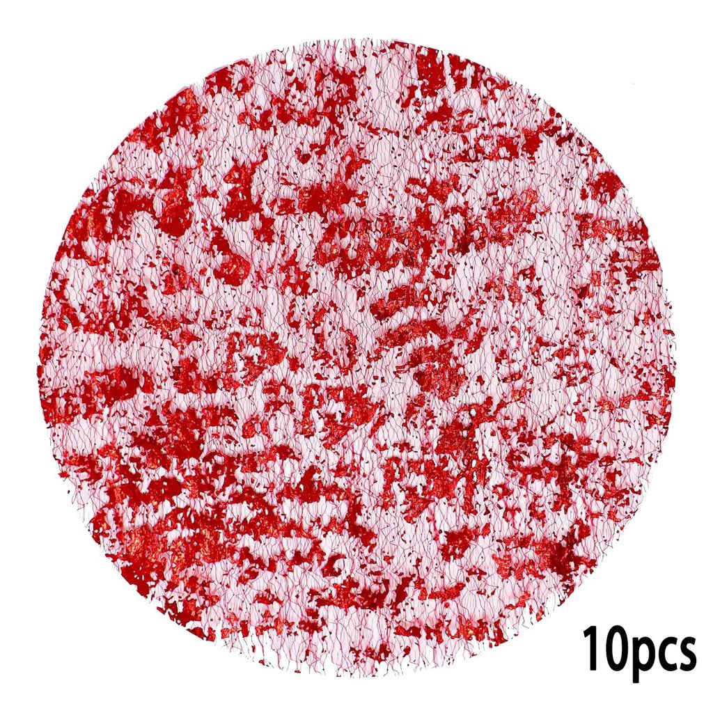 High-end Luxury Christmas Themed Disposable Gold Table Mat with Foil and Netting for Party Decorations