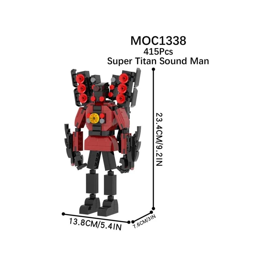Moc Skibidi Toilet Action Figures Builing blocks,Camerman Titan Speakerman Surveillance Man TVMan Boys Bricks Toys For Kids Gift