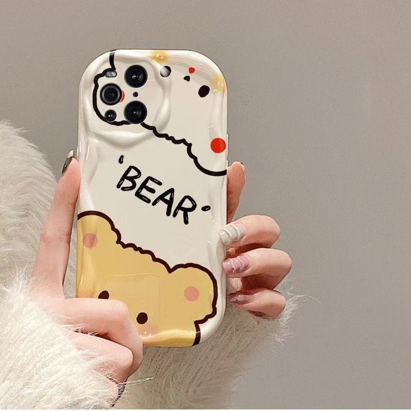 Probe Bear Suitable for Iphone16promax Mobile Phone Case Cute Apple 15 Anti-drop 14pro Japan and Korea 13/12
