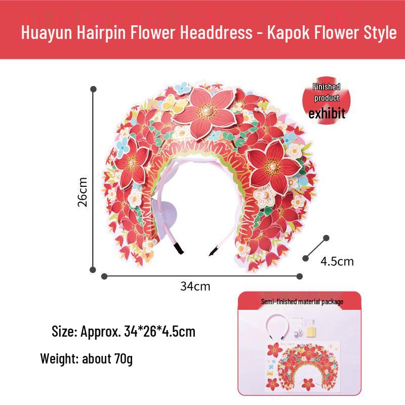 Elegant Flower Hairpins for Teacher’s Day - Chinese Style DIY Hair Accessories & Hanfu Decorations for Children’s Crafts and Photography.