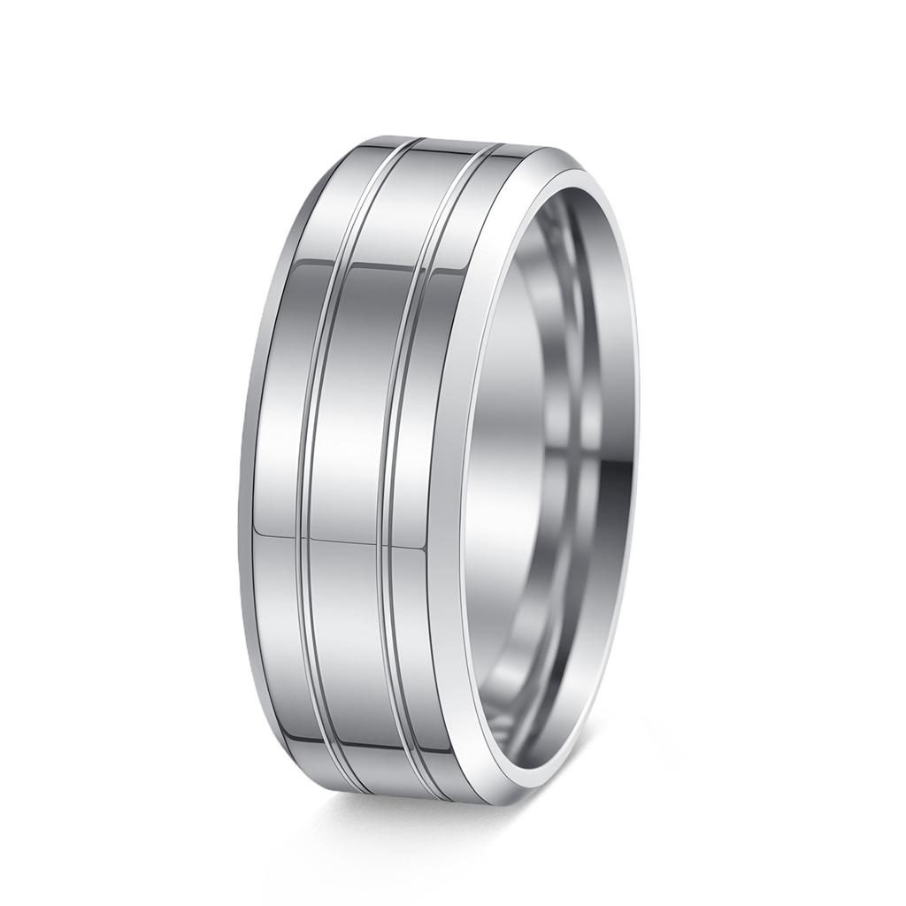 New European and American Men's Wedding Ring Outdoor Ring 8mm Simple and Atmospheric Black Jewelry