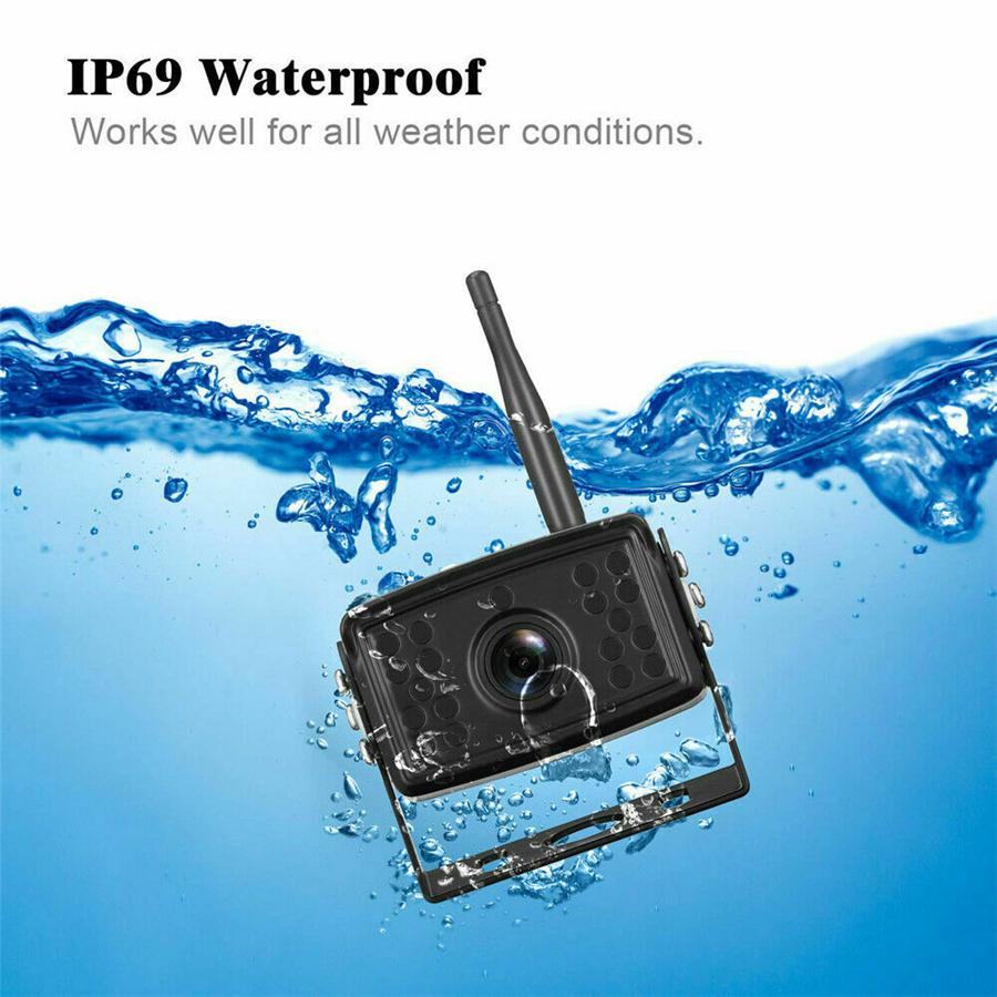 1296P Wireless Heavy Duty WIFI Reversing Parking Camera with 18 IR LEDs Night Vision IP69 Waterproof