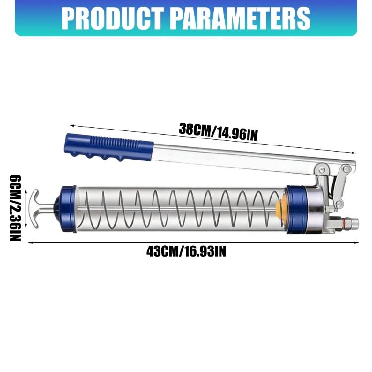 High Pressure Manual Butter Tool Grease Injector Clear Grease Tube Manual Grease Pump For Vehicle Maintenance  Enduring