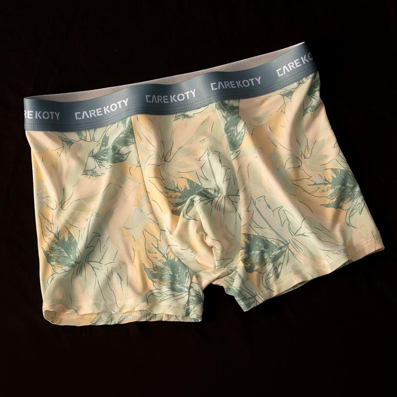 CAREKOTY Mori Style Men's Modal Antibacterial Mid-Rise Boxer Briefs - Comfortable Autumn/Winter Wear
