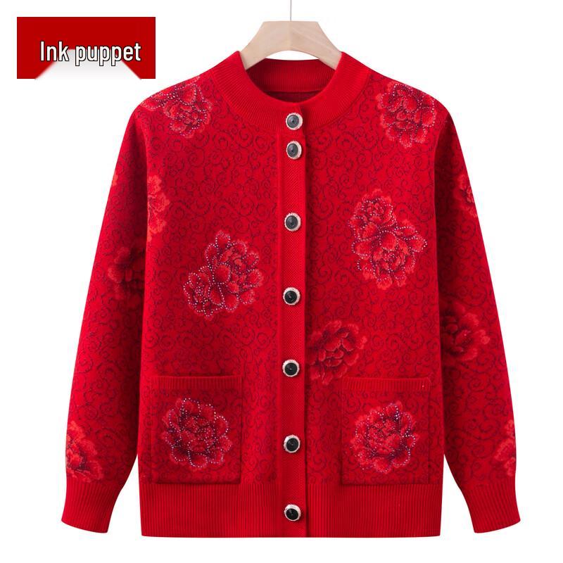 Moorow Women s Floral Knit Cardigan Sweater 2XL