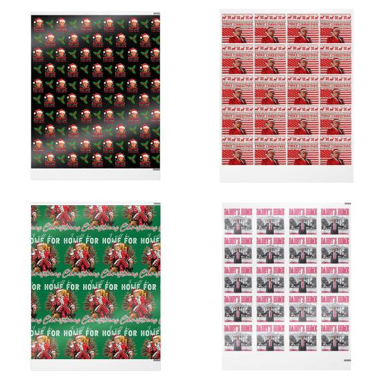 Christmas Gift Wrapping Paper Santa Snowman Designs Decorative Present Wrap Festive Party Decorations for Home Party Decor