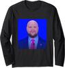 Funny JD Vance Bald Head Vice President Face Meme Long Sleeve Tshirt