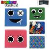 Cute Roblox Rainbow Friends Cartoon Print Bifold Wallet With Zipper Coin Bag