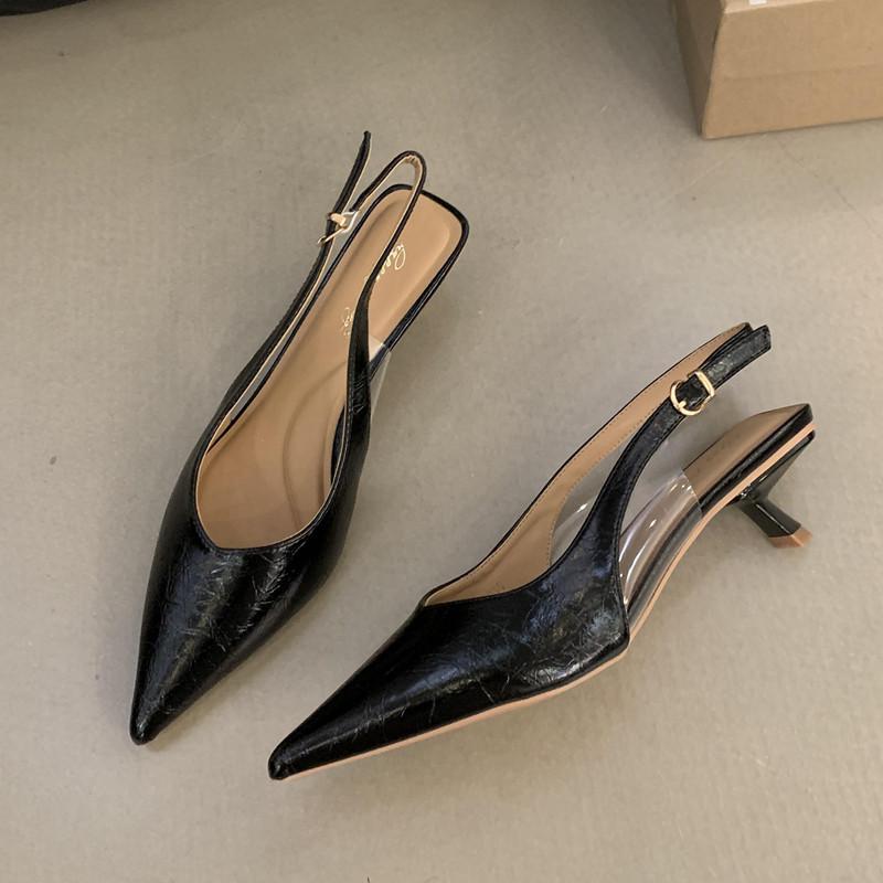 

Мода Bailamos 2025 Весна Женские Сексуальные Туфли-лодочки с Острым Носком и Мелким Вырезом, Модные Босоножки на Тонком Высоком Каблуке, Элегантные Туфли для Платья для Дам 40 чёрный