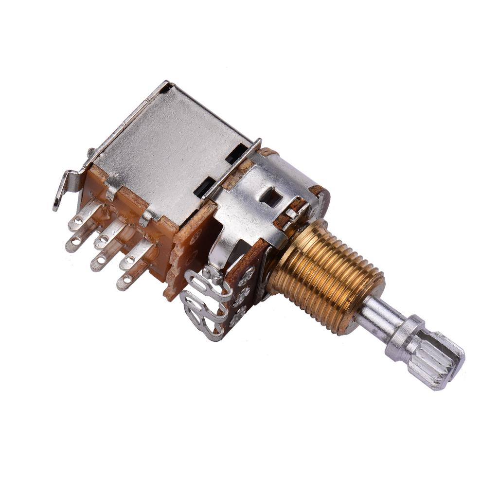 Elektrická kytara Basové potenciometry Split Shaft Pots Tlačítkový spínač Kytarové díly 2ks