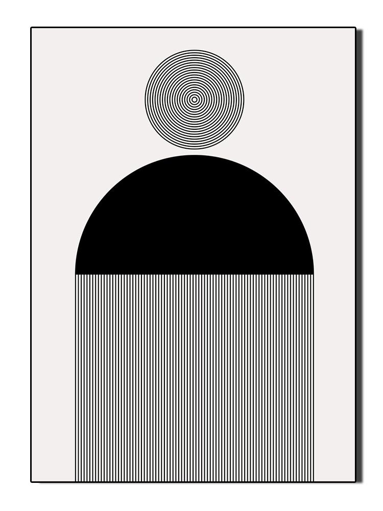 Abstract Modern Art Geometrical Shapes Poster Canvas Painting Black White Wall Art For Living Room Home Decoration Mural