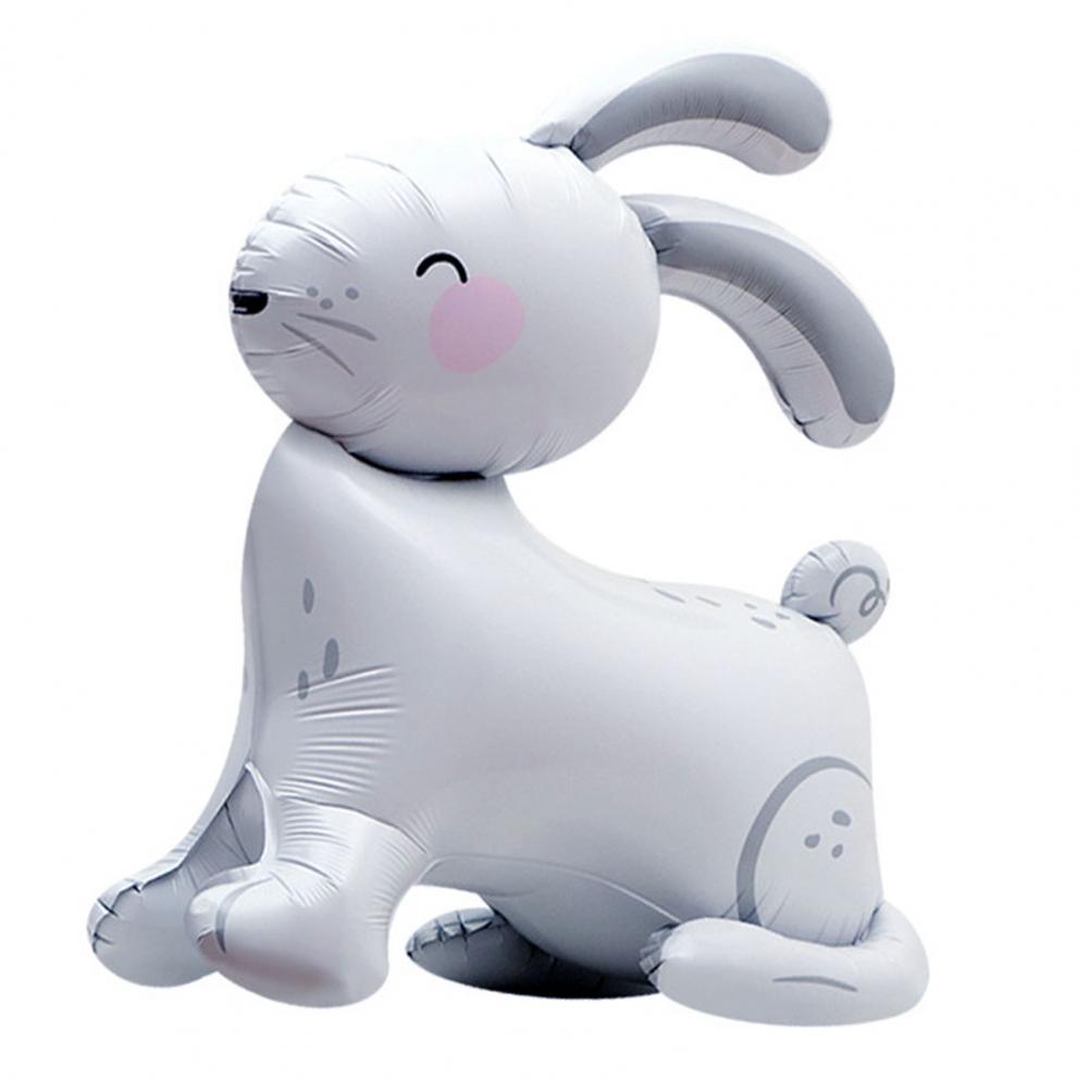 Rabbit Balloon Lovely Cartoon Animal Inflatable Toy 4D 4D Standing Rabbit Balloon Easter Bunny Aluminum Foil Balloon Party Decor