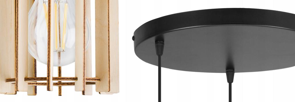 MODERN WOODEN LED CEILING HANGING LAMP
