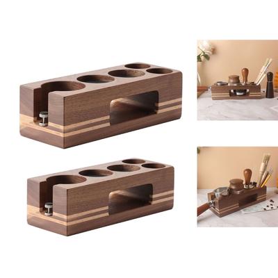 Wood Coffee Tamper Holder Wooden Espresso Tamper Stand Tamper Station Wooden Base Espresso Tamping Station Food Safe
