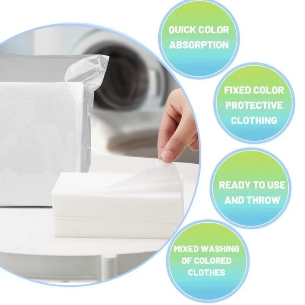 Laundry Tablets Laundry Paper Absorption Washing Accessories Anti-Staining Clothes Sheets Anti-String Mixing Color