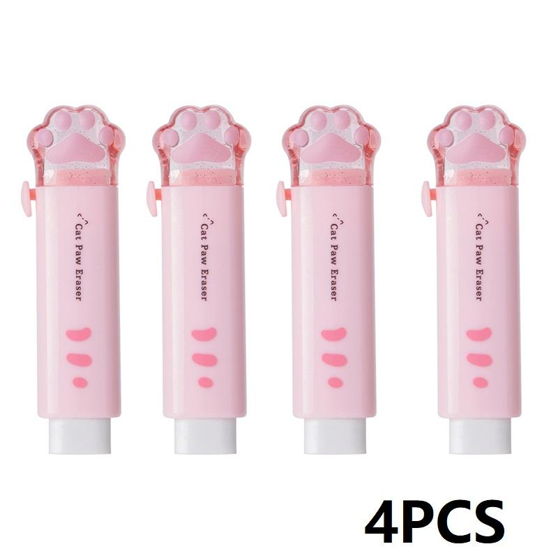 

4PCS Children s School Rubber Eraser Pencil Stationery for School Eraser Foot for Kids Kawaii Eraser XPC01