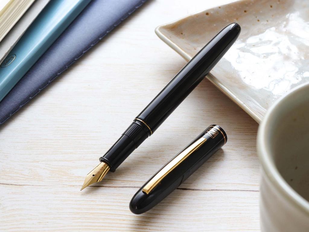 WANCHER Kuretake Nagakan Fountain Pen Kurokasumi Fountain Pen Fountain Fine - [Wancher Pen] (F Nib)