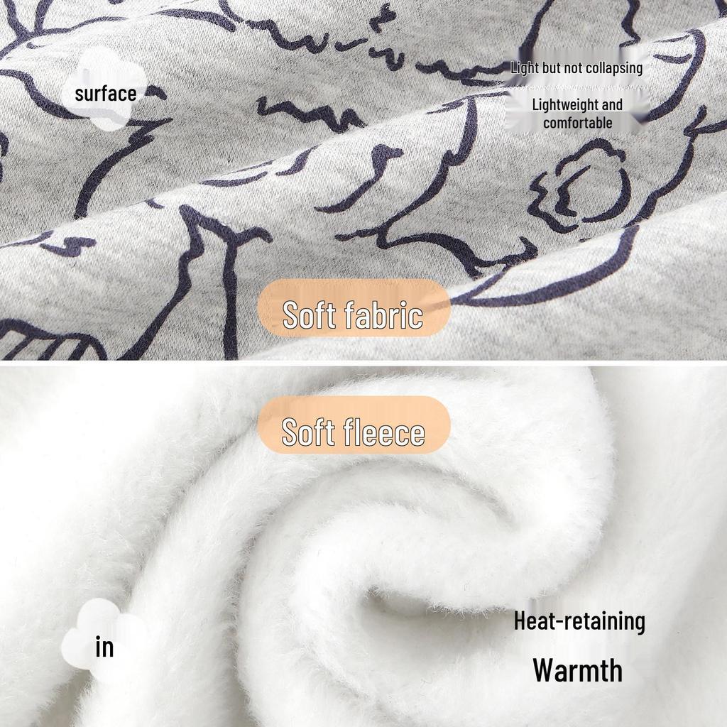 Baby Fleece-Lined Winter Jumpsuit: Cute Long-Sleeve Bodysuit for Cold Weather