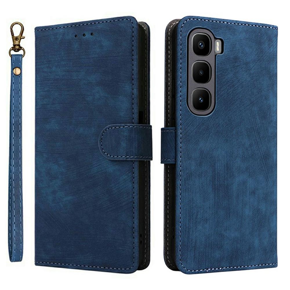 Für Infinix Hot 60 Pro 4G X6885 Hülle Brieftasche RFID-Blockierung PU-Leder Handyhülle Ständer mit Riemen