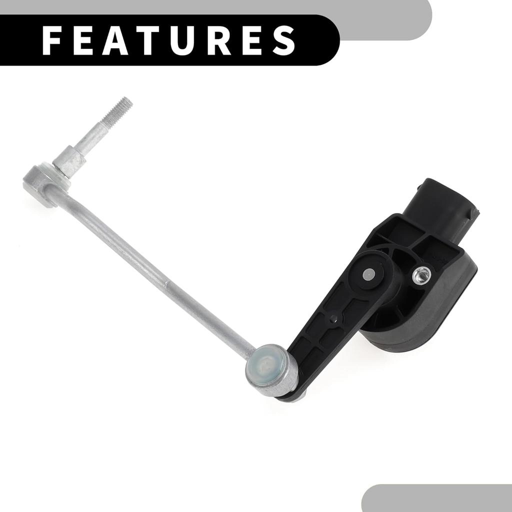 Air Suspension Ride Height Level Sensor No.3W0941286C - Car Front Right Headlight Level Sensor - for Bentley for Continental GT Metal Black - 1 Pc