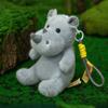 Wrist Pad Rhino Doll Pendant Animal Rhino Plush Doll Creative Rhino Plush Toy  Kids Gifts