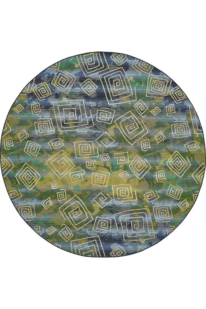 Rovigo Home Washable Round Printed Carpet RHM7146