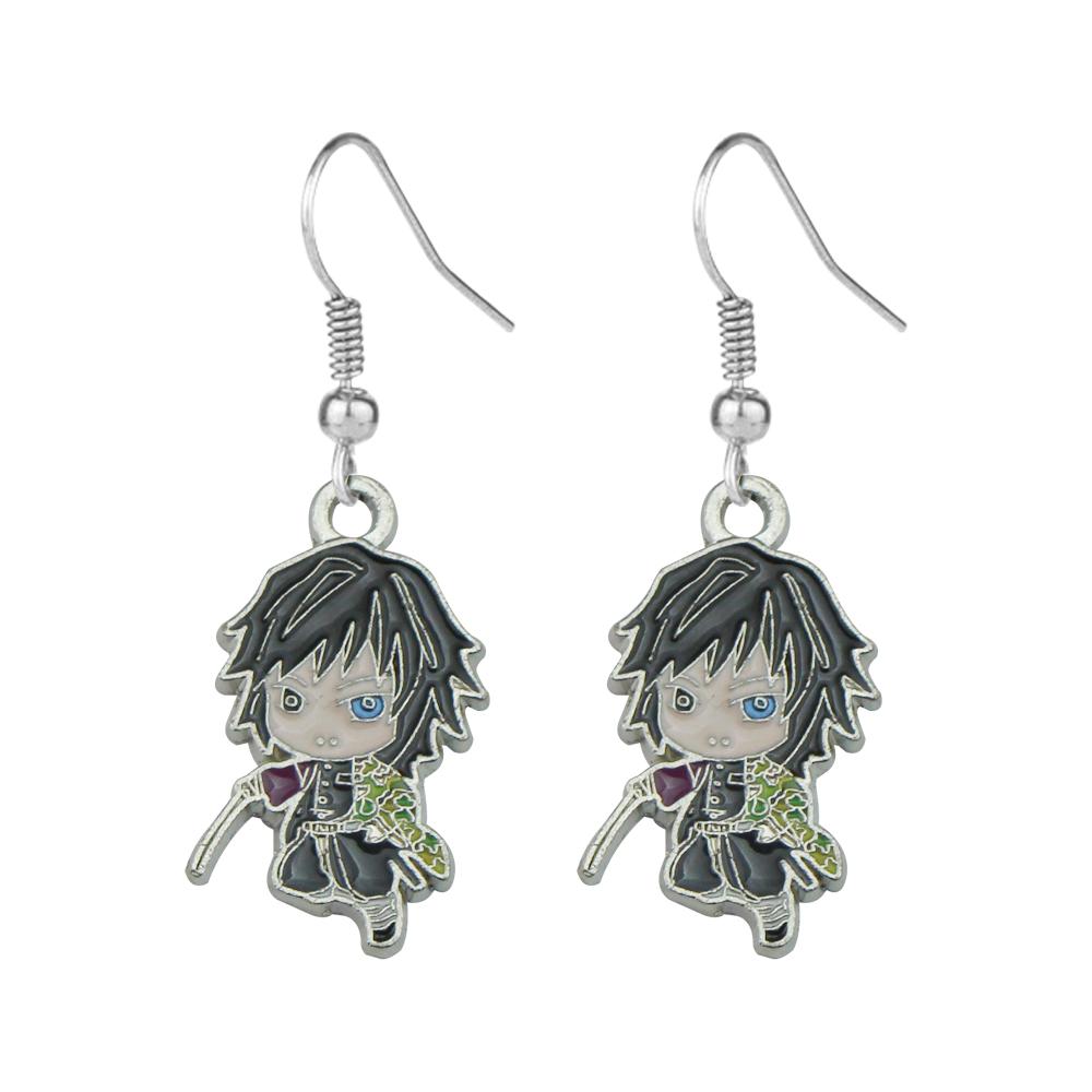 Náušnice Demon Slayer Cosplay Prop Kimetsu No Yaiba Tanjirou Kamado 1 Pár Postavy Trendy Šperky