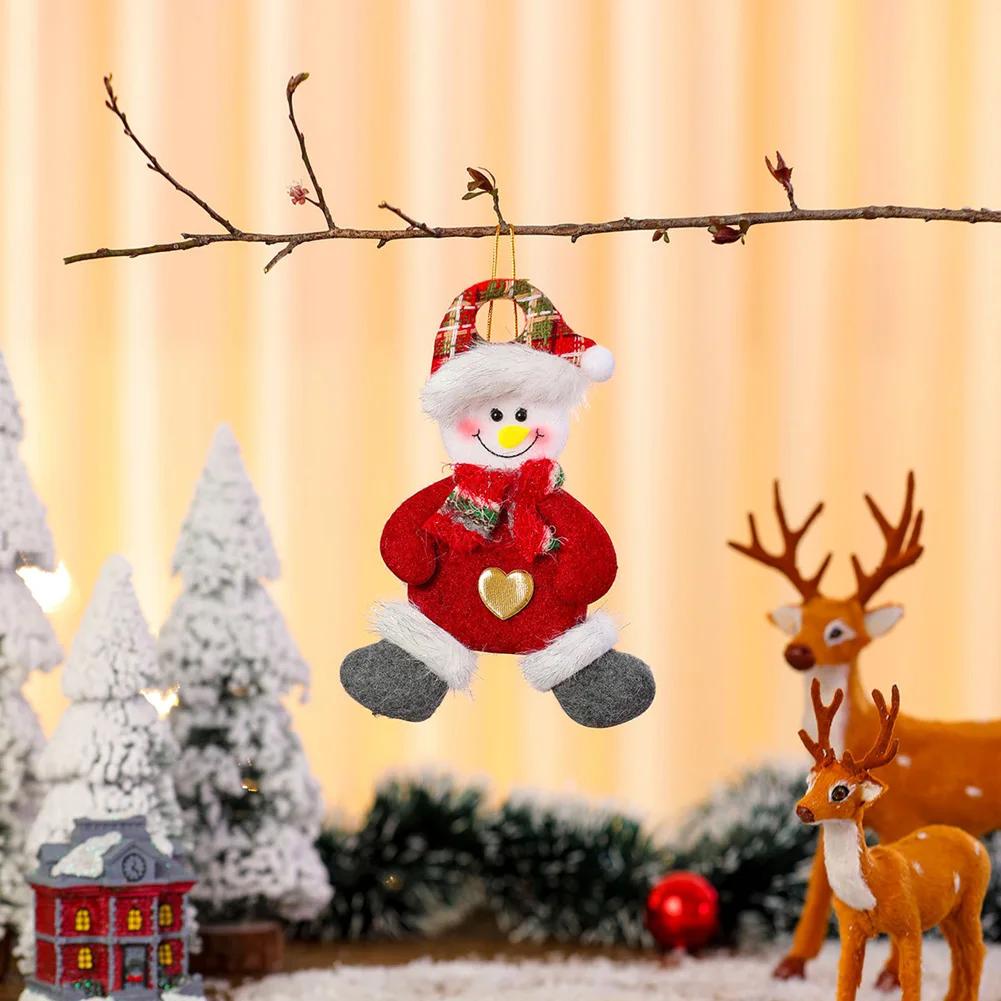 Christmas Tree Doll Hangings Christmas Family Party Dress Up Fabric Art Dance Raise Your Hand Pendant Evening Party Decoration