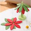 Creative Leaf Coaster Thickened Heat Insulation Pad Kitchen High Temperature Casserole Bowl Coaster Mat Foldable Anti-scalding Pad