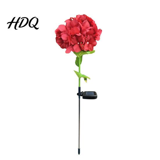 Vibrant Solar Patio Lanterns Fairy Hydrangea Light, LED Powered Outdoor Garden Stake красный