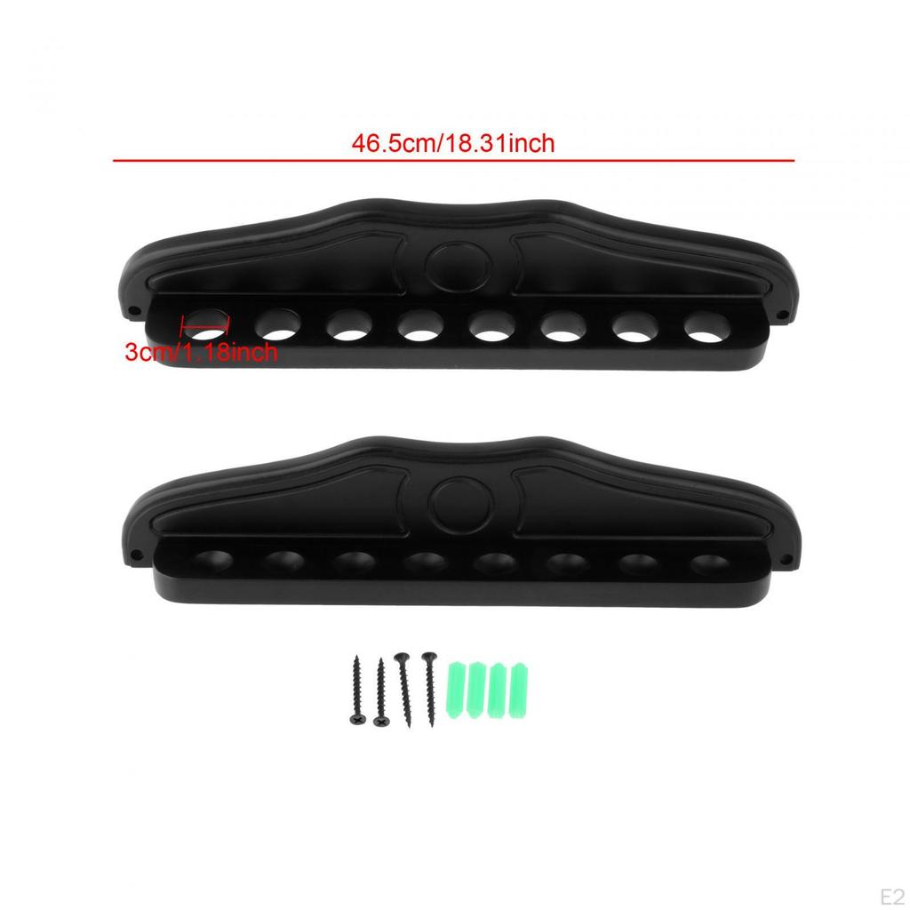 Elegant Wall-Mounted Pool Cue Storage Solution
