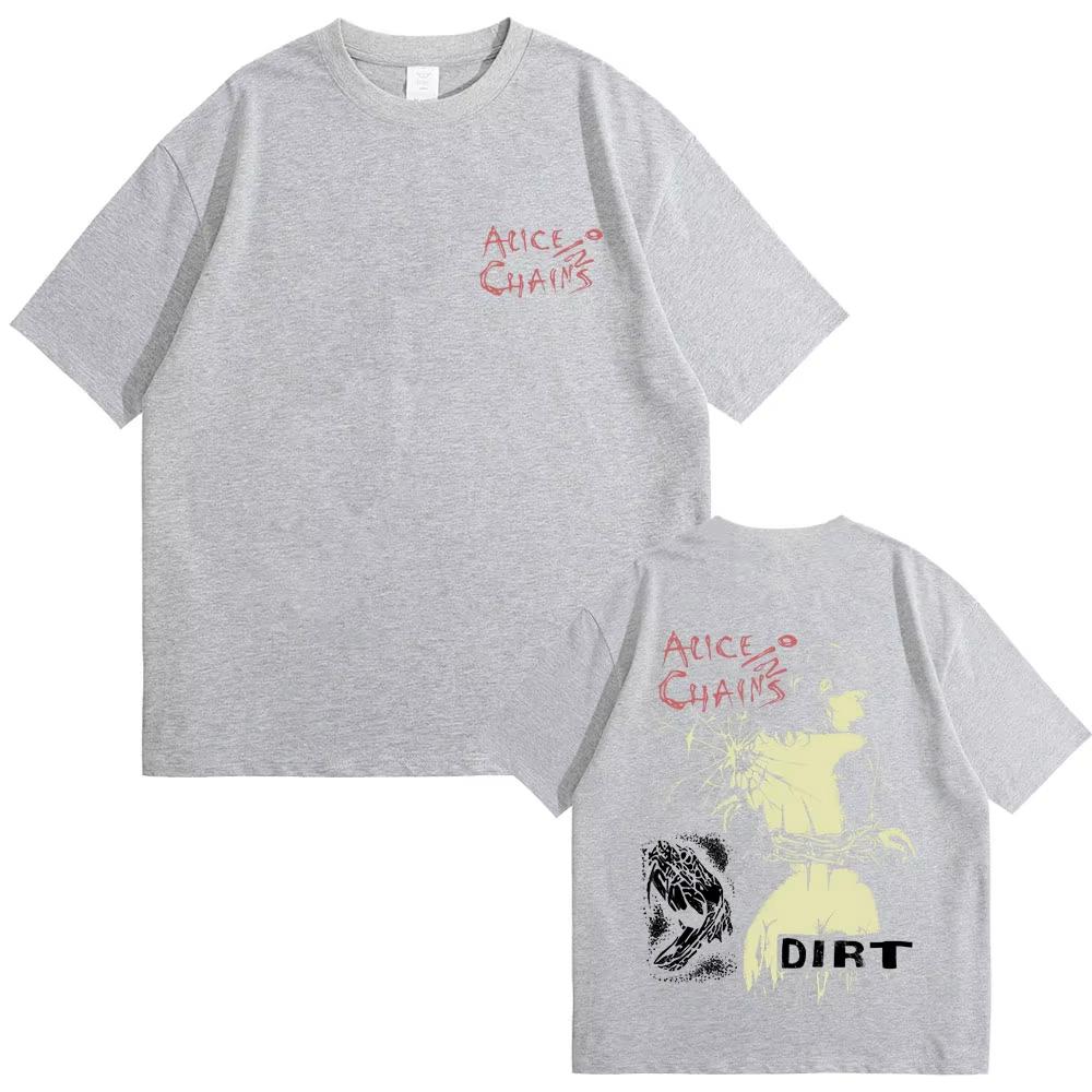 

90s Rock Band Alice in Chains Dirt Graphic T-shirts Men Women Gothic Punk Oversize Streetwear Summer Male Fashion Vintage Tshirt 4XL