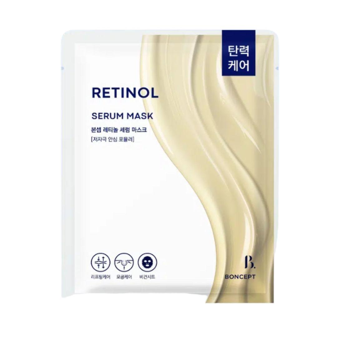 Boncept Retinol Serum Sheet Mask Anti-Aging Firming & Hydrating Face Mask 23g ×10