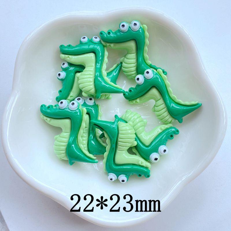 

10Pcs New Cute Resin Cartoon Green Dinosaur Flat Back Fit Phone Deco Parts Embellishments for Hair Bows Accessories