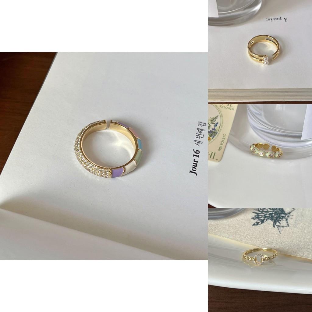 French Adjustable Elegant Style Ring For Women With Unique Geometric Design In Copper Material