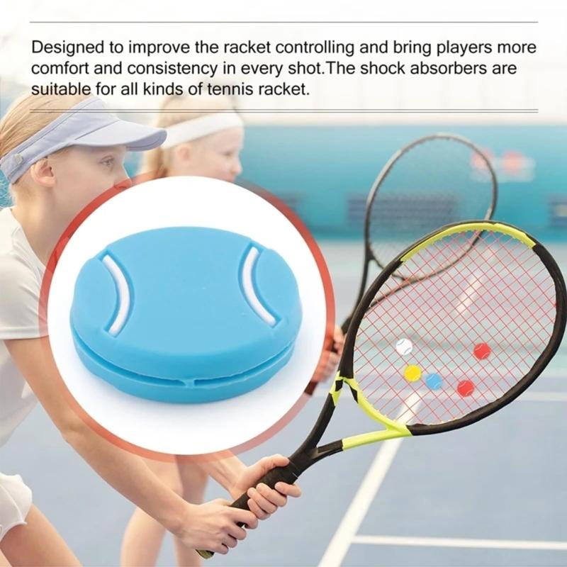 8Pcs Tennis Racket Vibration Dampener Soft Silicone Racquet Shock Absorbers Ball Shape Silicone Tennis String Dampene