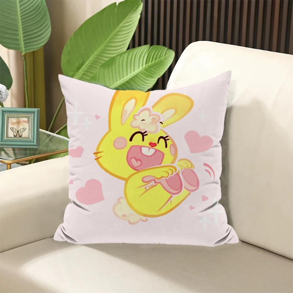 

Cushion Covers H-Happy Tree Friends Pillow Cover 45 × 45 Stuffed Cushions Decorative Pillows for Sofa Cases × Elegant Room Sleep 12x12Inch