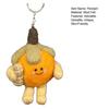 Yousheng Handmade Wool Felt Keychain Persimmon Peanut Figurine Bag Charm with Smile Face Cute Good Luck Pendant Soft Fluffy Decoration