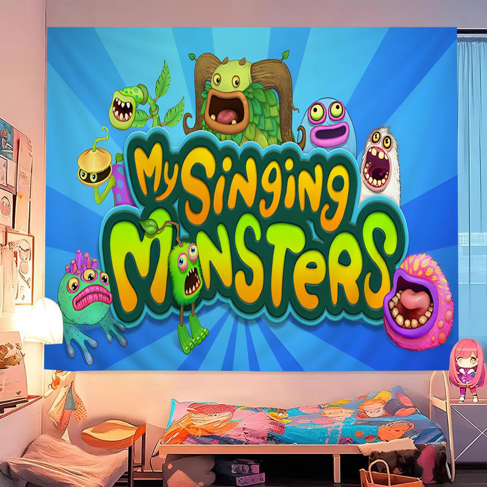 My Singing Monsters Video Game Chart Tapestry Art Science Fiction Room Home Decor Cheap Hippie Wall Hanging