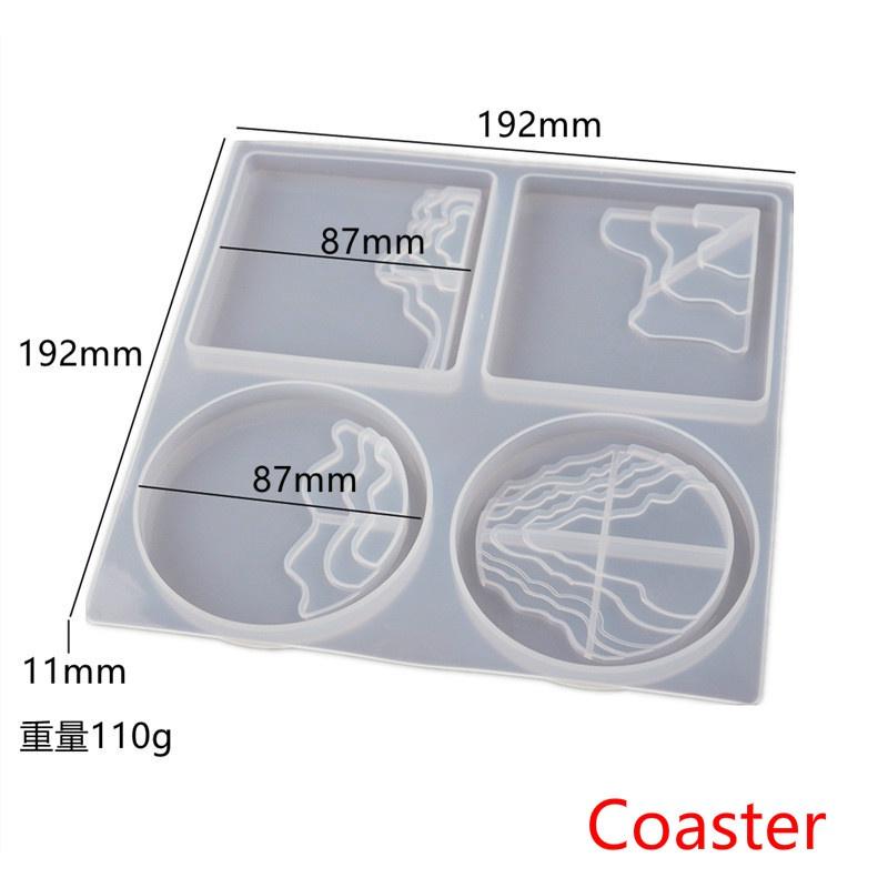 

Сделай сам Эпоксидная смола Кристальная капля Неровный поднос Ландшафтная подставка Морская терраса Зеркальная силиконовая форма Coaster