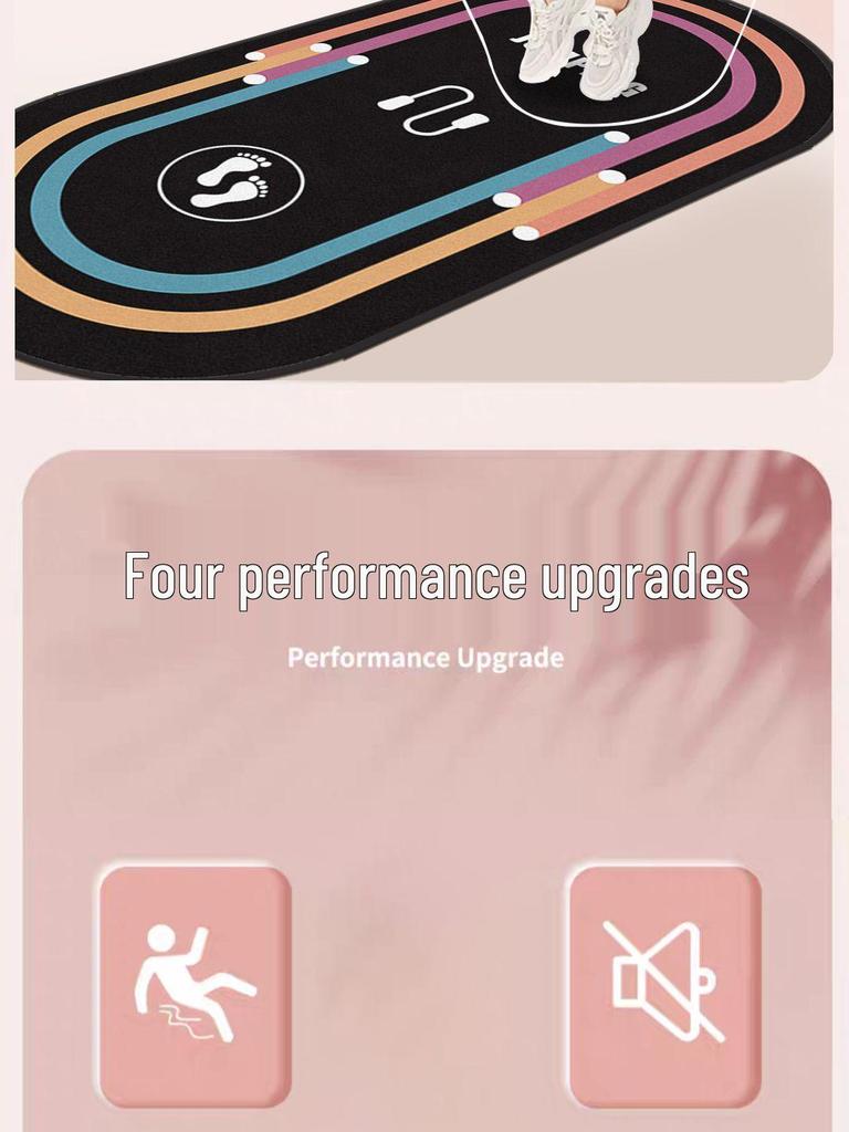 Shock Absorption Yoga & Jump Rope Mat - Thick, Wide, Non-Slip, Soundproof for Home Fitness