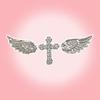 Shiny Stud Earrings for Women Girls Wing Shape Ear Studs Ear Piercing Fashion Cute Jewelry Gifts Punk Gothic Cross Decoration